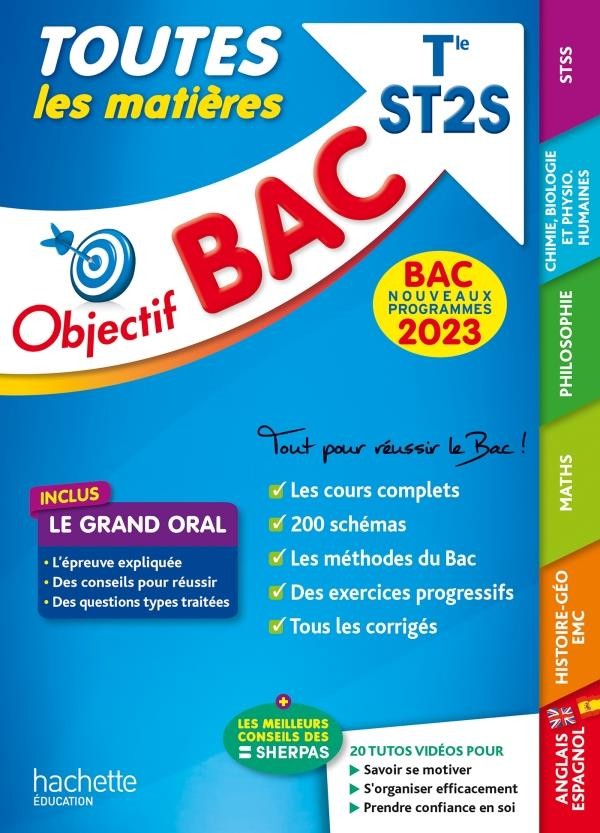  Objectif bac ; toutes les matières ; terminale ST2S (édition 2023) 