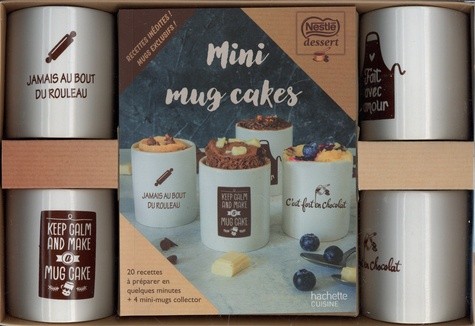 Mini mugs cake - Coffret avec un livre de 20 recettes et 4 mini