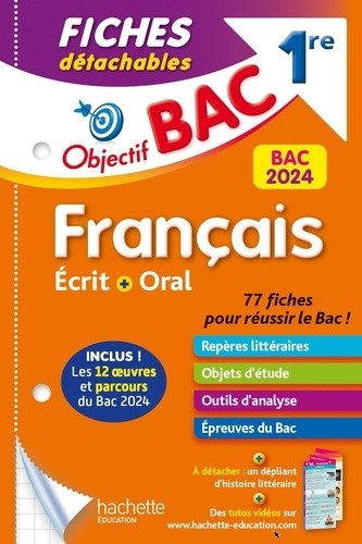  Objectif BAC Fiches détachables Français 1re BAC 2024  