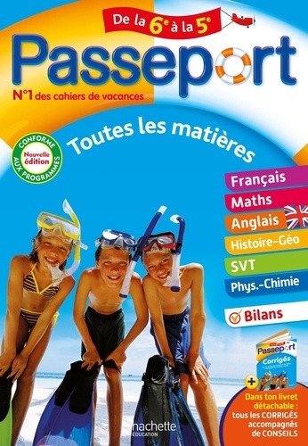  Passeport - Toutes les matières - De la 6e à la 5e - Cahier de vacances 2024 