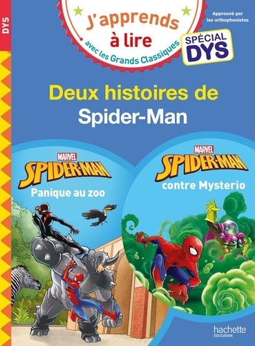  Disney - Spécial DYS (dyslexie) 2 Histoires de Spider-Man Niveau débutant  