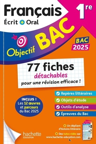  Objectif BAC Fiches détachables Français 1re BAC 2025  
