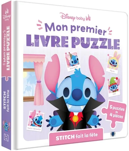 DISNEY BABY - MON PREMIER LIVRE PUZZLE - 4 PIECES - STITCH FAIT LA FE DISNEY BABY - MON PREMIER LIVRE PUZZLE - 4 PIECES - STITCH FAIT LA FE