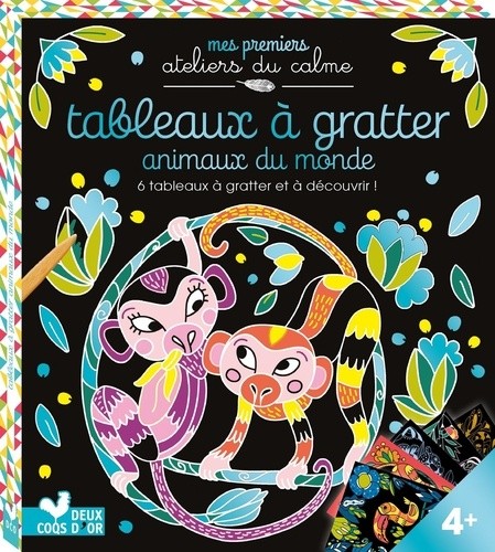  Tableaux à gratter animaux du monde - 6 tableaux à gratter et à découvrir ! Avec un stylet 