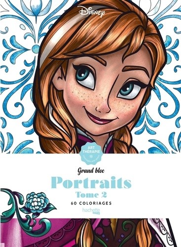 Portraits - 60 coloriages anti-stress de Disney - Grand Format