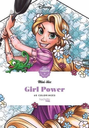  Coloriages anti-stress Disney Girl Power - Mini-bloc, 60 coloriages  