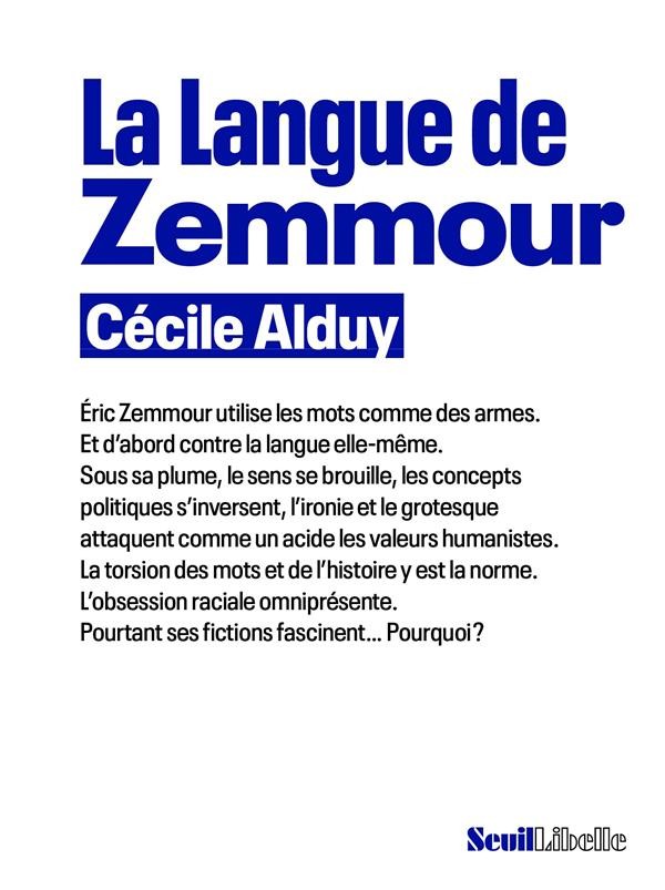  La langue de Zemmour 
