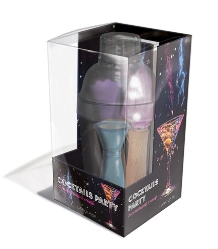  Cocktail Party - Coffret livre + shaker + pilon + presse-agrumes + doseur 