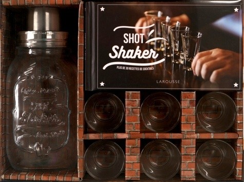  Shot shaker, plus de 30 recettes de cocktails - Avec 1 shaker et 6 verres à shot 