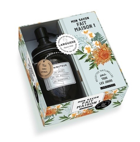  Coffret Mon savon fait maison ! - Le livre avec un flacon à pompe en verre 
