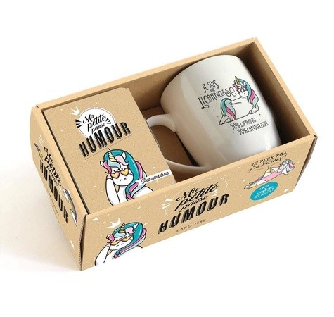  Coffret Ma petite pause humour - Avec un joli mug et un petit carnet 