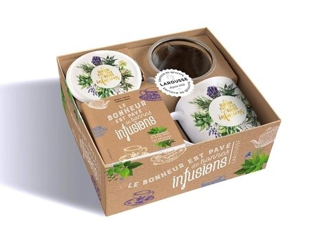 Le bonheur est pavé de bonnes infusions - Coffret avec une ravissante tasse et une passoire Le bonheur est pavé de bonnes infusions - Coffret avec une ravissante tasse et une passoire