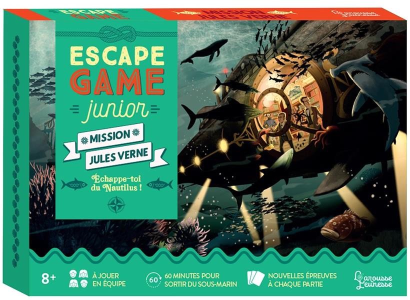  Escape game junior ; mission Jules Verne : échappe-toi du Nautilus ! 