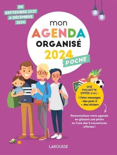  Mon Agenda Famille Organisée 2024 - Poche 