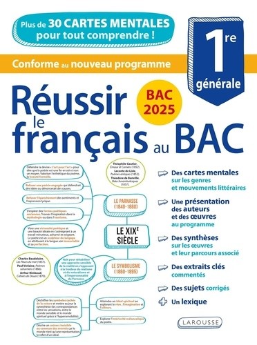  Bac 2025 - Réussir le français au Bac en cartes mentales 