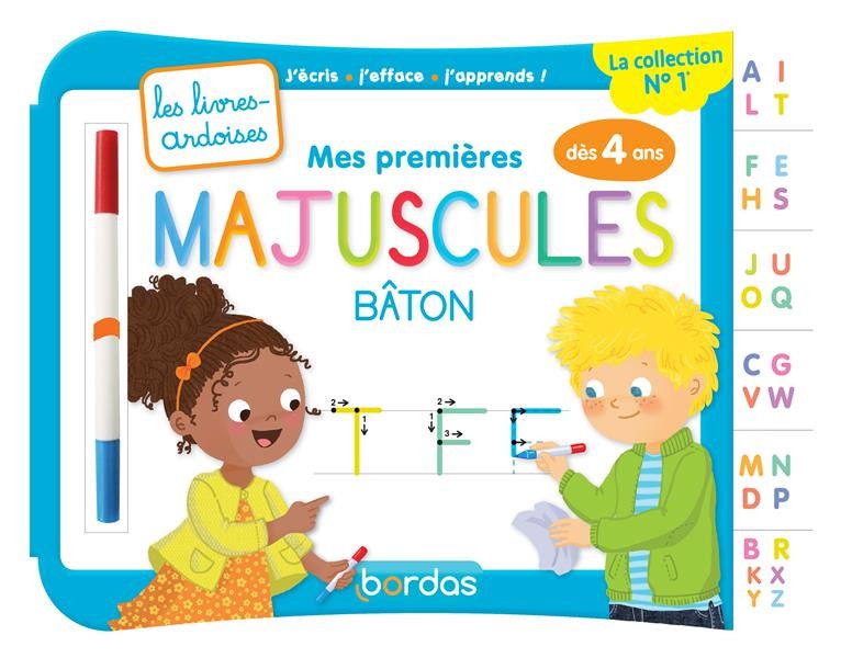  Les livres-ardoises ; mes premières majuscules bâton ; à partir de 4 ans (édition 2017) 