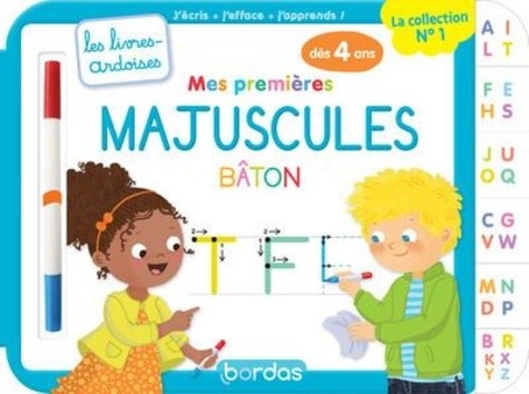  Mes premières majuscules bâton - Avec 1 feutre effaçable 2 couleurs  
