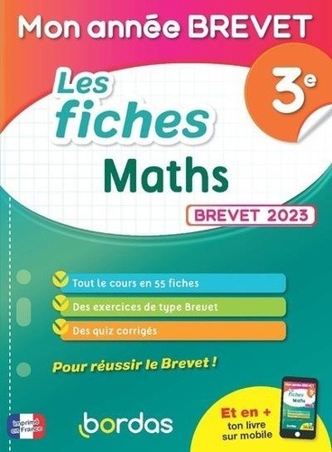  Mon Année Brevet Les fiches Maths 3e 