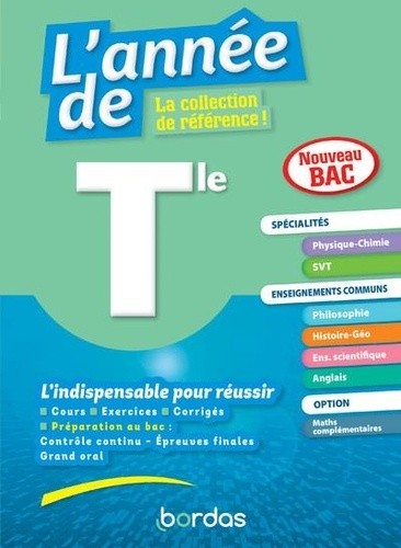  L'Année de Tle Spécialités Physique-Chimie + SVT 