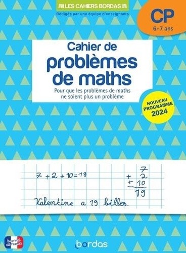  Mon cahier de problèmes de maths CP 