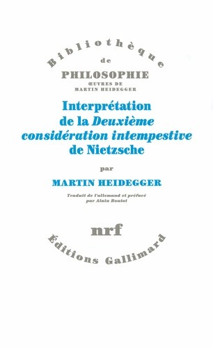  Interprétation de la Deuxième considération intempestive de Nietzsche  