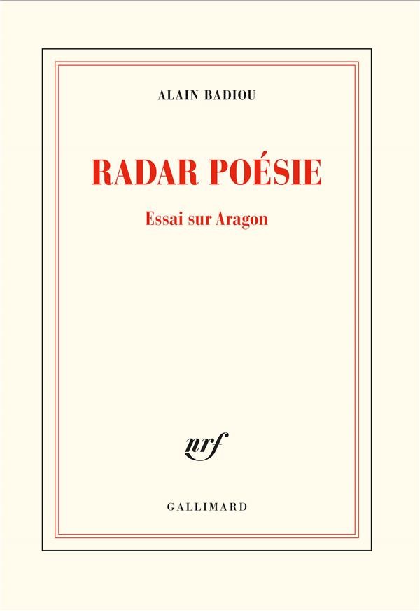  Radar poésie ; essai sur Aragon 