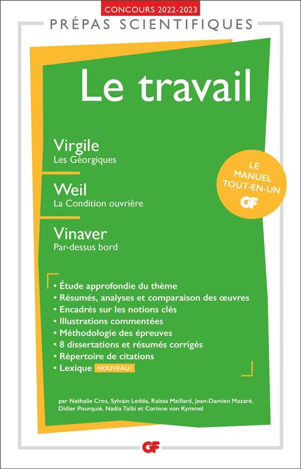  GF ; PREPAS SCIENTIFIQUES ; le travail : concours 2022/2023 