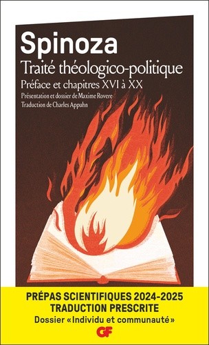  Traité théologico-politique - Préface et chapitres XVI à XX - Prépas scientifiques 2025  