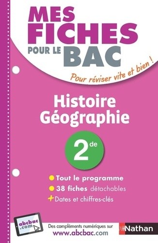  Histoire géographie 2de  
