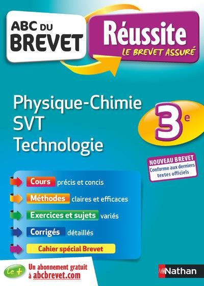  ABC DU BREVET REUSSITE t.36 ; physique-chimie ; SVT ; technologie ; 3e (édition 2019) 