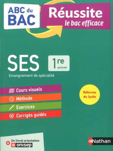  SES 1re - Avec 1 livret orientation ONISEP  