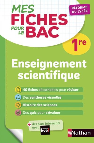  MES FICHES ABC DU BAC t.5 ; enseignement scientifique ; 1re (édition 2019) 