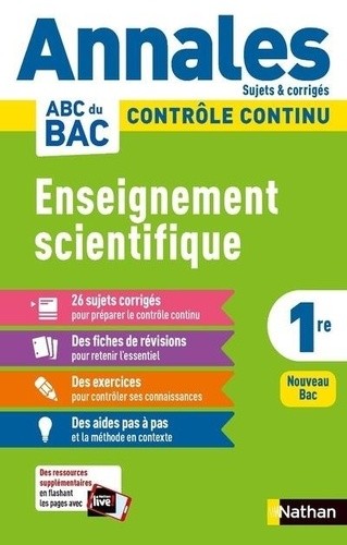  Enseignement scientifique 1re - Sujets & corrigés  