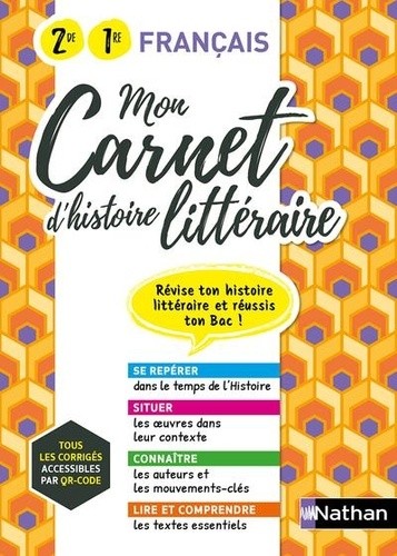  Mon carnet d'histoire littéraire 2de 1re  