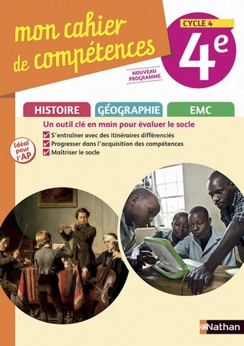 Histoire-Géographie EMC 4e Cycle 4 Mon cahier de compétences  