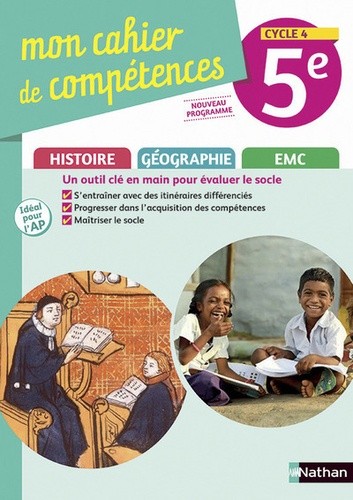  Histoire-Géographie EMC 5e Cycle 4 Mon cahier de compétences  