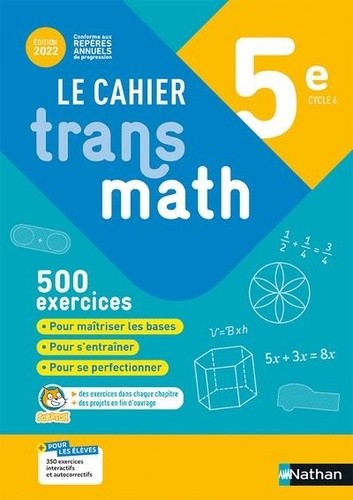  Le cahier Transmath 5e  