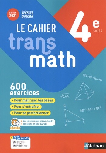  Le cahier Transmath 4e  