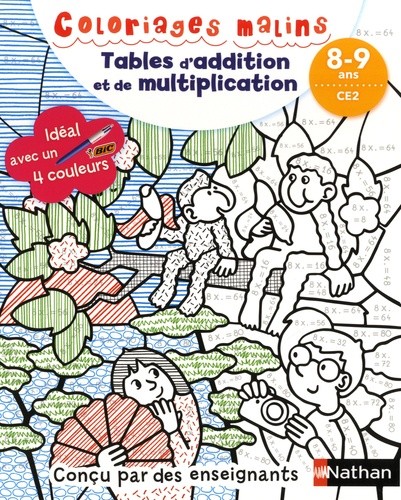  Tables d'addition et de multiplication CE2  
