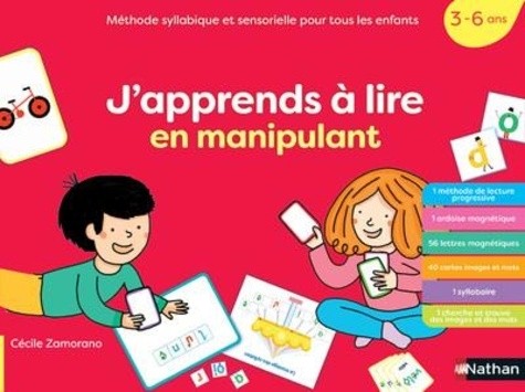  Coffret J'apprends à lire en manipulant - Méthode syllabique et sensorielle pour tous les enfants 