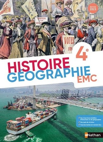  Histoire Géographie EMC 4e - Manuel - 2023 