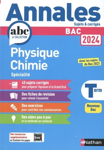  Physique-Chimie Spécialité Tle - Sujets & corrigés  