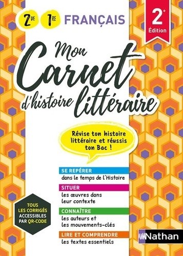  Mon carnet d'histoire littéraire - 1ère/ 2nde - 2023 