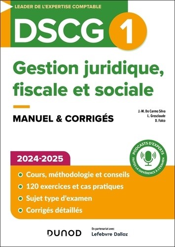  Gestion juridique, fiscale et sociale DSCG1 - Manuel  