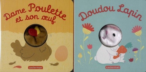  Coffret de Pâques - Doudou lapin ; Dame poulette et son oeuf  