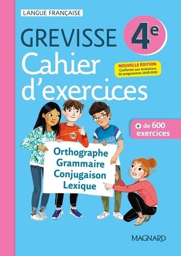  Français 4e Grevisse - Cahier d'exercices  