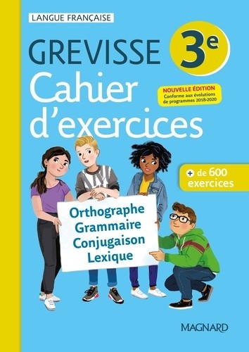  Français 3e Grevisse - Cahier d'exercices  