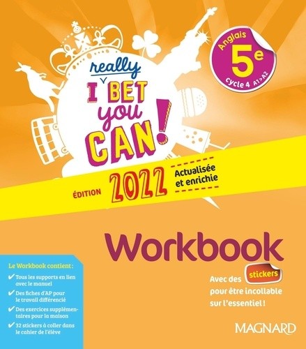  Anglais 5e I Really Bet You Can! - Workbook  