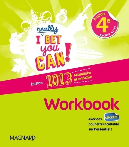  I Really Bet You Can! Anglais 4e (2023) - Workbook 