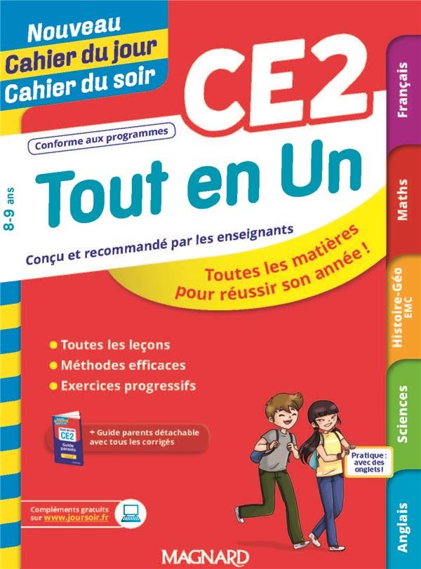  Nouveau cahier du jour / cahier du soir ; tout en un CE2 
